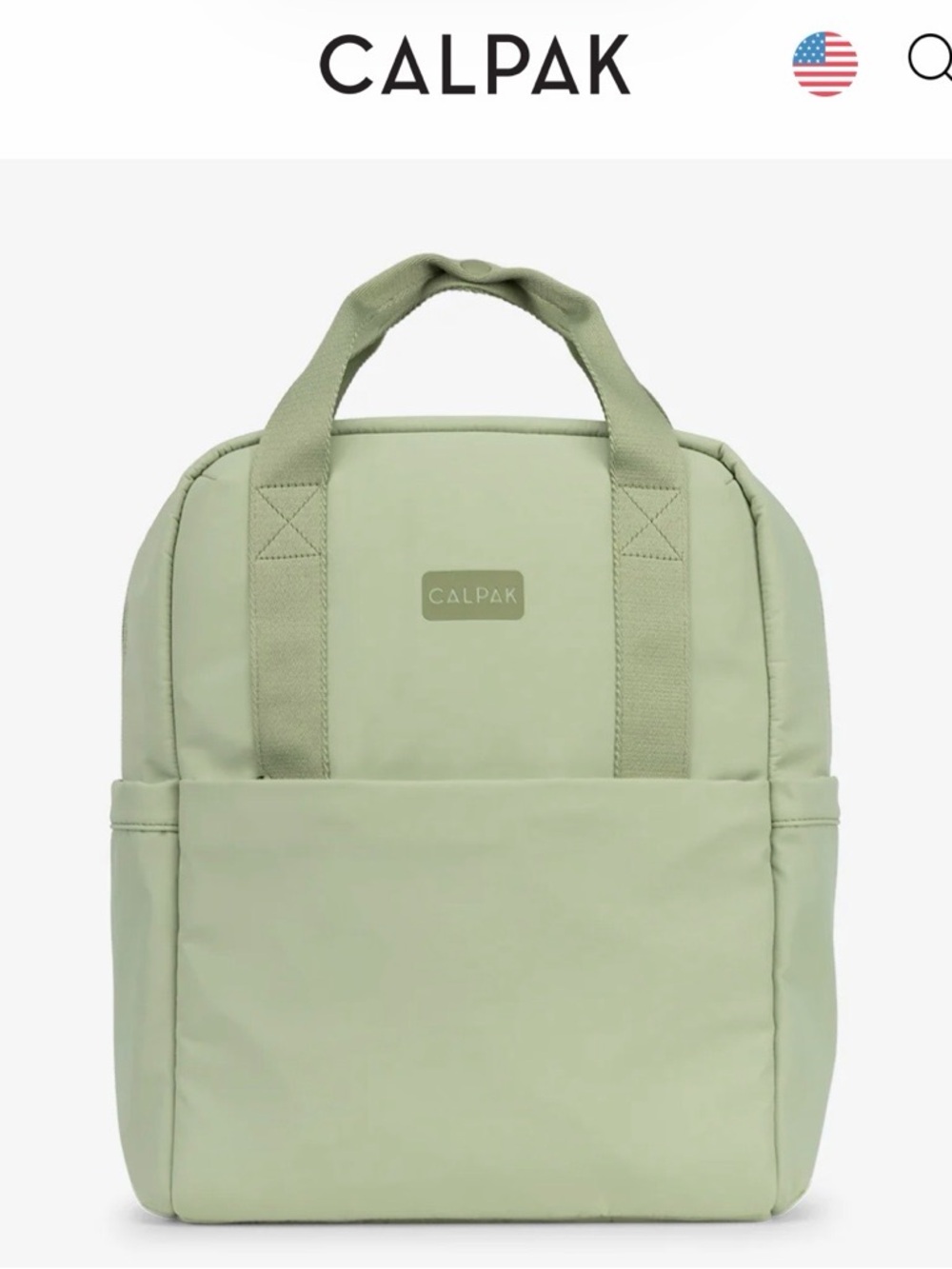 CALPAK Limited Meadow Green Laptop Backpack
